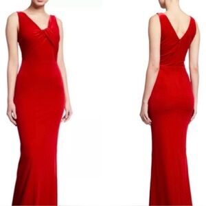 NWT Black Halo Eve by Laurel Berman, Ryland Red Velvet Gown